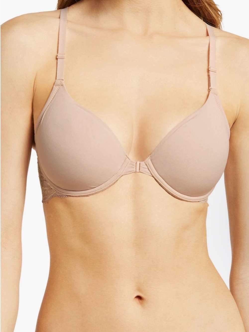 NEW Natori 32B underwire front close contour bra $74 MSRP Rose color